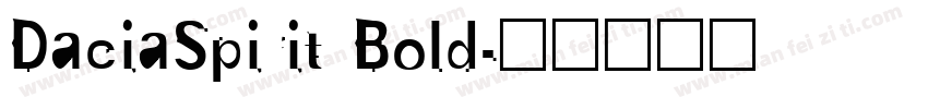 DaciaSpirit Bold字体转换